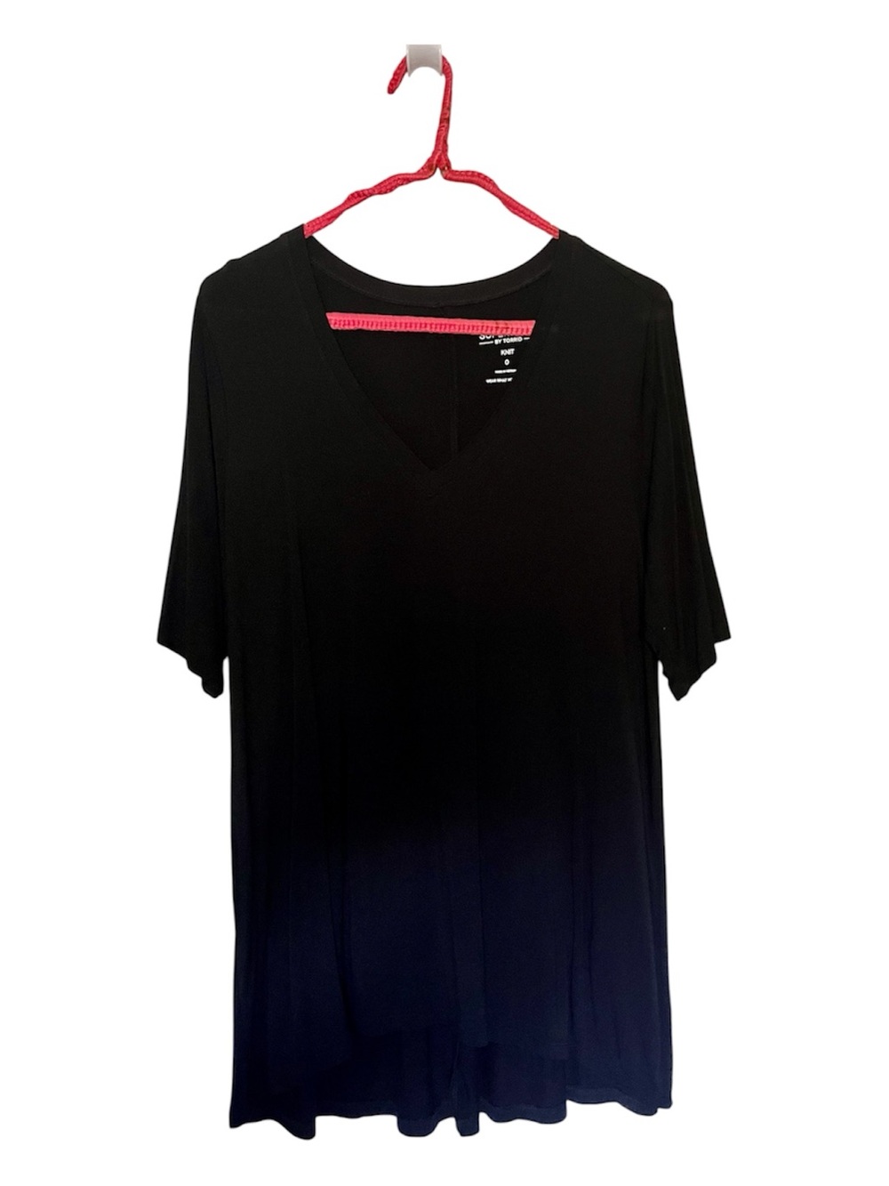 Torrid Favorite Tunic Super Soft V-Neck Hi-Low Tee in Black